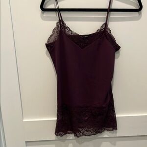 White House Black Market Burgundy Lace Cami